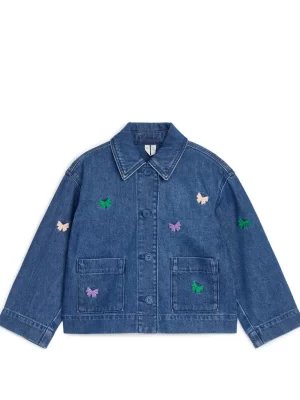 Manteaux Et Vestes | Manteaux Et Vestes-ARKET Veste en jean brodée Bleu