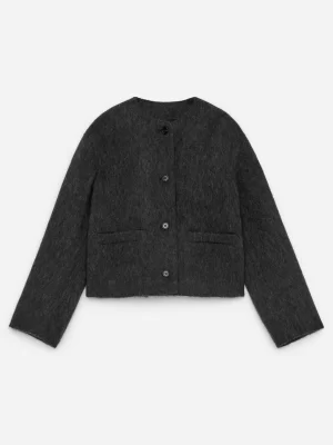 Manteaux Et Vestes-ARKET Veste en laine brossée mélangée Gris foncé