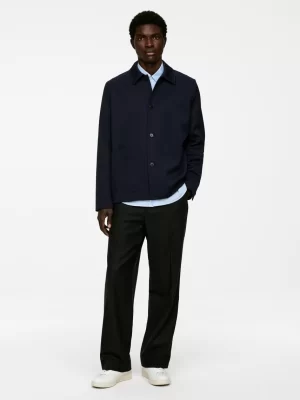 Costumes-ARKET Veste en laine et coton Bleu foncé