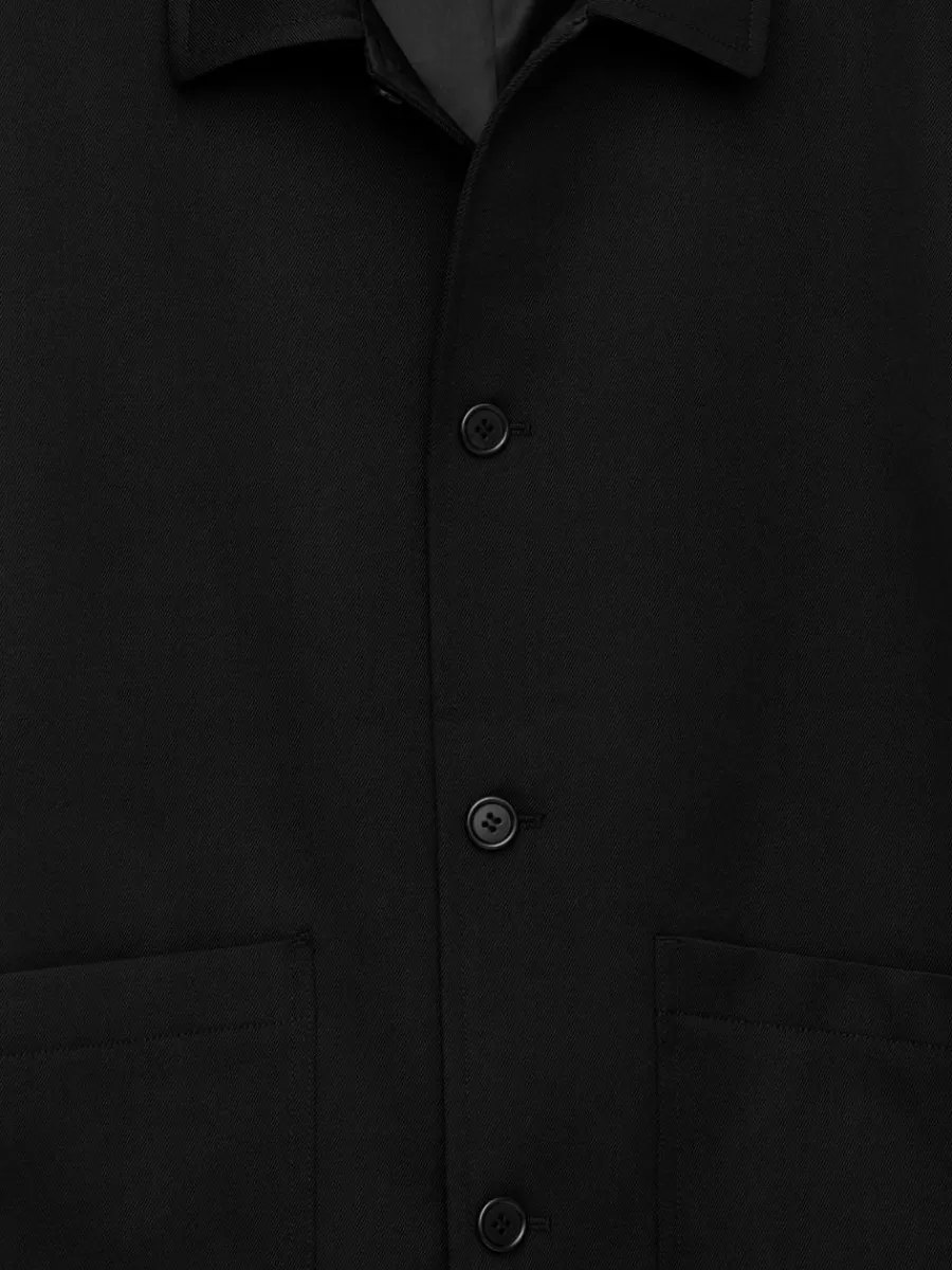 Costumes-ARKET Veste en laine et coton Noir