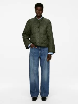 Manteaux Et Vestes-ARKET Veste matelassée 2 en 1 Upcycled Down Vert kaki