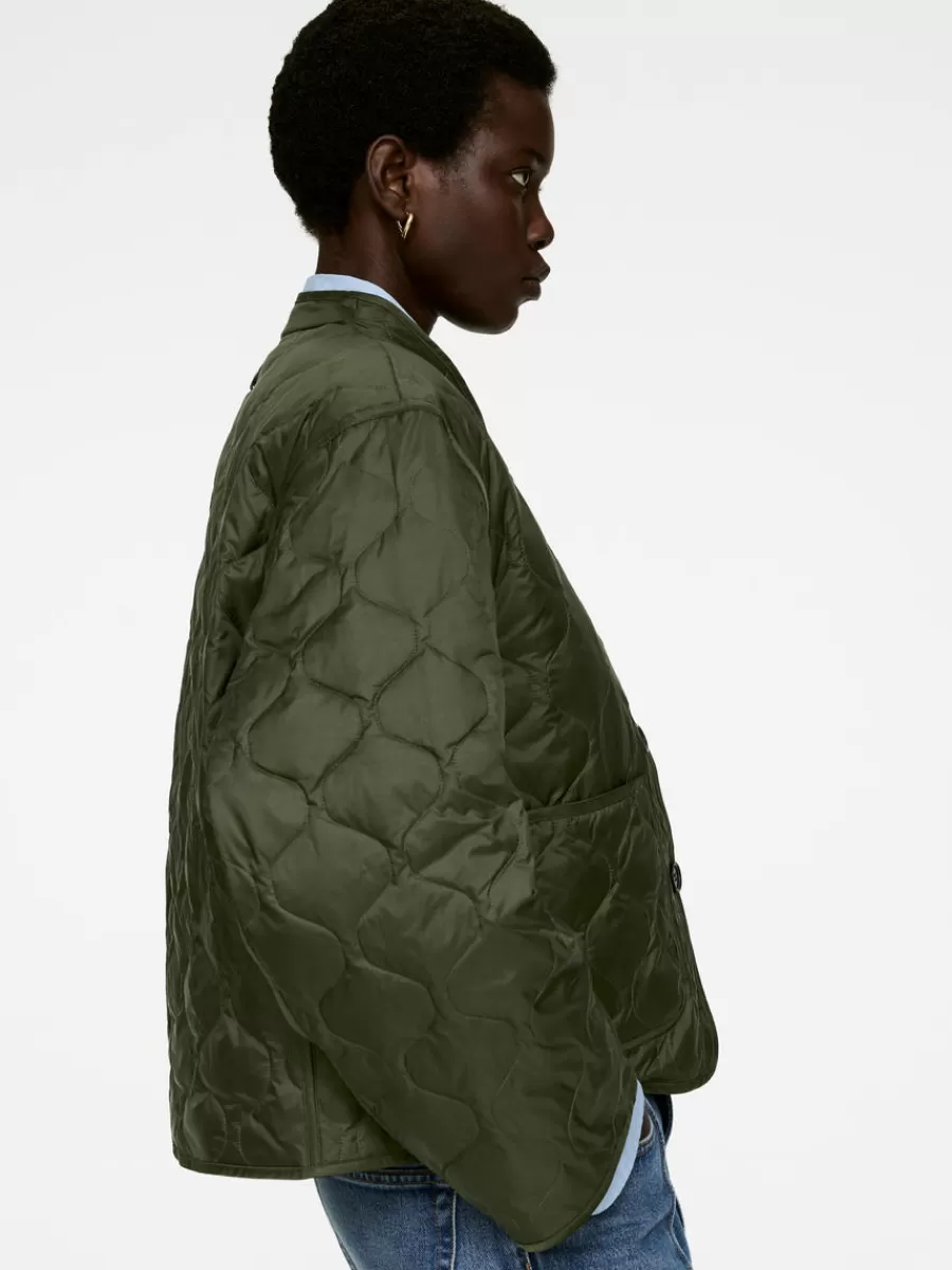 Manteaux Et Vestes-ARKET Veste matelassée 2 en 1 Upcycled Down Vert kaki