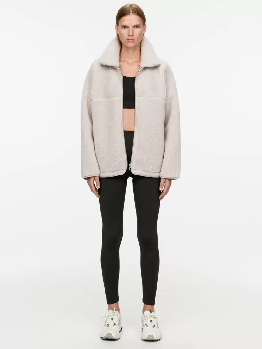 Vêtements De Sport | Manteaux Et Vestes-ARKET Veste peluche à col haut Blanc cassé
