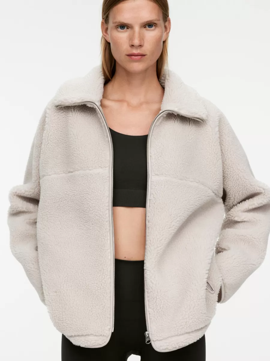 Vêtements De Sport | Manteaux Et Vestes-ARKET Veste peluche à col haut Blanc cassé