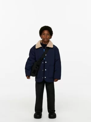 Manteaux Et Vestes | Manteaux Et Vestes-ARKET Veste réversible en polaire Bleu foncé/Beige